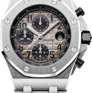 Audemars Piguet "Brick" Offshore 42mm Chronograph Platinum Gray Arabic Dial | 26470PT.OO.1000PT.01