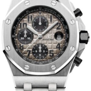 Audemars Piguet "Brick" Offshore Chronograph Platinum 42mm Gray Arabic Dial - 26470PT.OO.1000PT.01