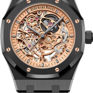 Audemars Piguet Royal Oak 41 mm Double Balance Wheel Openworked Ceramic Pink Gold-Toned Dial | 15416CE.OO.1225CE.02