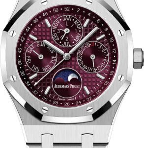 Audemars Piguet Royal Oak 41 mm Perpetual Calendar "Qatar" White Gold Purple-Burgundy Dial - 26574BC.OO.1220BC.01
