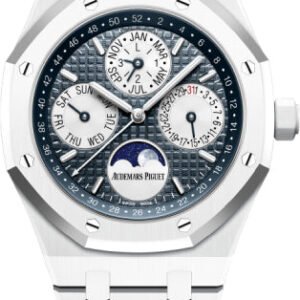 Audemars Piguet Royal Oak 41mm Perpetual Calendar White Ceramic Blue Dial - 26579CB.OO.1225CB.01