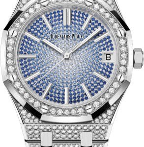 Audemars Piguet Royal Oak "50th Anniversary" 41mm White Gold/Diamond Sapphire Paved Dial | 15512BC.ZZ.1322BC.01