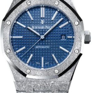 Audemars Piguet Royal Oak Frosted Gold 41mm Blue Index White Gold Automatic - 15410BC.GG.1224BC.01