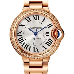 Cartier Ballon Bleu de Cartier Watch - 33 mm Pink Gold Case - Diamond Bezel - WJBB0036