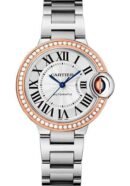 Cartier Ballon Bleu de Cartier Watch - 33 mm Steel Case - Pink Gold Diamond Bezel - WE902080