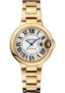 Cartier Ballon Bleu de Cartier Watch - 33 mm Yellow Gold Case - Silvered Dial - Interchangeable Bracelet - WGBB0045