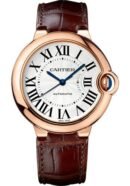 Cartier Ballon Bleu de Cartier Watch - 36.6 mm Pink Gold Case - Brown Alligator Strap - WGBB0009