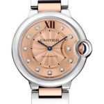 Cartier Ballon Bleu de Cartier Watch - 36.6 mm Steel And Pink Gold Case - Pink Gold Dial - WE902054