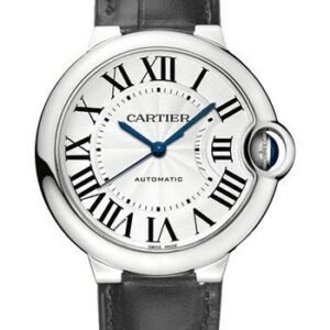 Cartier Ballon Bleu de Cartier Watch - 36.6 mm Steel Case - Black Alligator Strap - W69017Z4