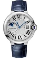 Cartier Ballon Bleu de Cartier Watch - 37 mm Steel Case - Blue Alligator Strap - WSBB0020