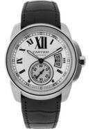 Cartier Calibre de Cartier Watch - 42 mm Steel Case - Snailed Dial - Alligator Strap - W7100037