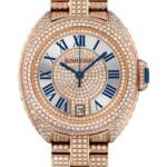 Cartier Cle de Cartier Watch - 35 mm Pink Gold Diamond Case - Pink Gold Diamond Dial - Diamond Bracelet - HPI01040
