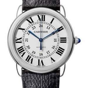 Cartier Ronde Solo de Cartier Watch - 36 mm Steel Case - Black Calfskin Strap - WSRN0021