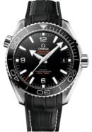 Omega Planet Ocean 600 M Omega Co-axial Master Chronometer Watch - 43.5 mm Steel Case - Unidirectional Black Ceramic Bezel - Black Ceramic Dial - Black Leather Strap -...