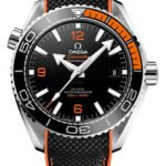 Omega Planet Ocean 600 M Omega Co-axial Master Chronometer Watch - 43.5 mm Steel Case - Unidirectional Black Ceramic Bezel - Black Ceramic Dial - Black Structured Rubber Strap -...