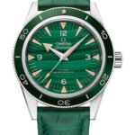 Omega Seamaster 300 Omega Co-Axial Master Chronometer - 41 mm Platinum Case - Deep Green Dial - Green Leather Strap - 234.93.41.21.99.001