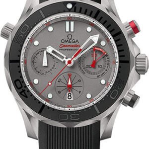 Omega Seamaster Diver 300 M Co-Axial GMT Chronograph ETNZ (Emirates Team New Zealand) Watch - 44 mm Titanium Case - Matt Black Ceramic Unidirectional Bezel - Grade 5 Titanium...