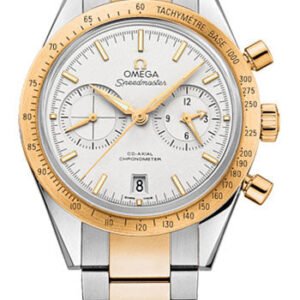 Omega Speedmaster '57 Co-Axial Chronograph Watch - 41.5 mm Steel And Yellow Gold Case - Silver Dial - Steel Bracelet - 331.20.42.51.02.001