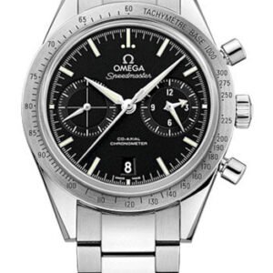 Omega Speedmaster '57 Omega Co-Axial Chronograph Watch - 41.5 mm Steel Case - Brushed Bezel - Black Dial - 331.10.42.51.01.001