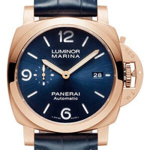 Panerai Luminor Marina Goldtechâ„¢ Sole Blu - 44mm - Brushed Panerai Goldtech - PAM01112