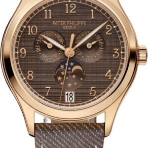 Patek Philippe Complications 38mm Annual Calendar Moon Phases Rose Gold Chestnut Satin Dial - 4946R-001 - 2025