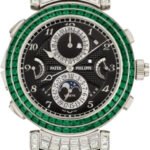 Patek Philippe Grand Complications Grandmaster Chime Haute Joaillerie White Gold Set With Emeralds Diamonds | 6300/403G-001