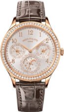 Patek Philippe Grand Complications Ladies First Perpetual Calendar Rose Gold Silver Dial Diamond Bezel | 7140R-001