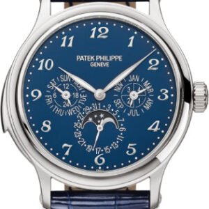 Patek Philippe Grand Complications Minute Repeater Perpetual Calendar White Gold Blue Enamel Dial | 5374G-001