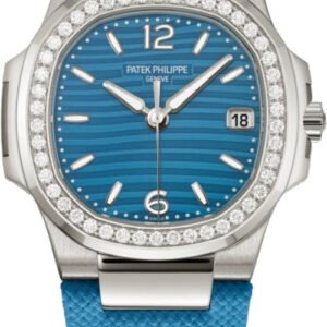 Patek Philippe Nautilus White Gold, Blue Wave Dial, 32mm - 7010G-013-001 - 2025