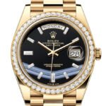 Rolex Day-Date 40 Onyx Dial Yellow Gold President Men's Watch 228348RBR 228348