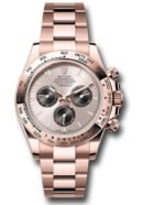 Rolex Everose Gold Cosmograph Daytona Watch - Fixed Bezel - Sundust And Black Index Dial - Oyster Bracelet - 126505 subkio