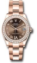Rolex Everose Gold Datejust 31 Watch - Diamond Bezel - Chocolate Diamond Six Dial - Oyster Bracelet - 278285RBR chodr6o