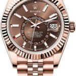 Rolex Sky-Dweller 42mm Chocolate Dial Fluted Bezel Jubilee Bracelet - 336935 | 2024 Model