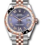 Rolex Steel and Everose Gold Datejust 31 Watch - 24 Diamond Bezel - Chocolate Diamond Roman VI Dial - Jubilee Bracelet - 278341RBR aubdr6j