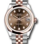 Rolex Steel and Everose Gold Datejust 31 Watch - Domed Bezel - White Roman Dial - Jubilee Bracelet - 278241 chodj