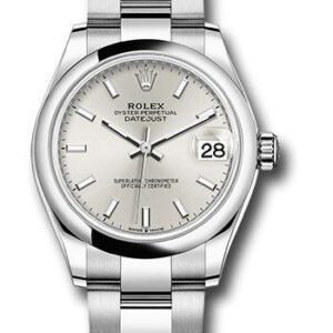 Rolex Steel and White Gold Datejust 31 Watch - Domed Bezel - Silver Index Dial - Oyster Bracelet - 2020 Release - 278240 sio