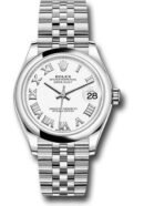 Rolex Steel and White Gold Datejust 31 Watch - Domed Bezel - White Roman Dial - Jubilee Bracelet - 2020 Release - 278240 wrj